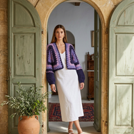 Route Raiment Amethyst Aura Crochet Cardigan