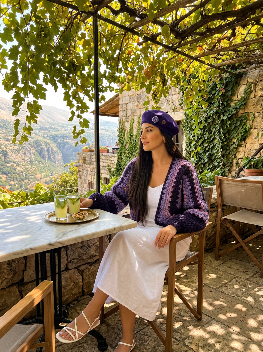 Route Raiment Amethyst Aura Crochet Cardigan