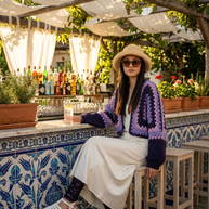 Route Raiment Amethyst Aura Crochet Cardigan