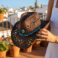 By Carmenzo Turquoise Outlaw Hat