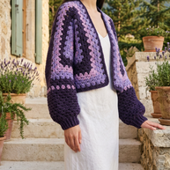 Route Raiment Amethyst Aura Crochet Cardigan