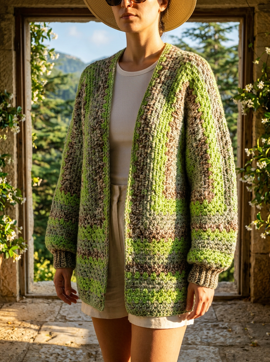 Route Raiment Forest Whisper Crochet Cardigan