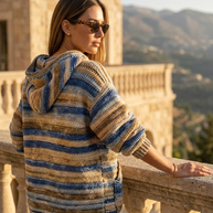Route Raiment Coastal Path Crochet Hoodie - Large