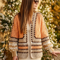 Route Raiment Latte Layers Crochet Cardigan