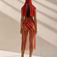 Route Raiment Peach Macrame Dress
