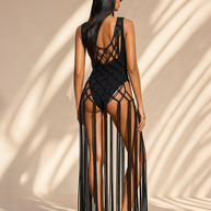 Route Raiment Black Macrame Dress