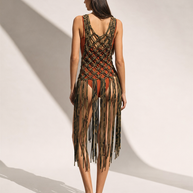 Route Raiment Mixed Camo Macrame Dress