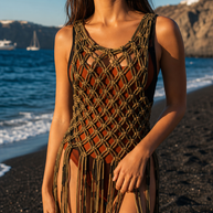 Route Raiment Mixed Camo Macrame Dress