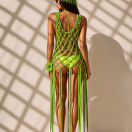 Route Raiment Green Macrame Dress