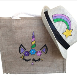 Handi Made Unicorn Beach Set – Kids Bag & Hat