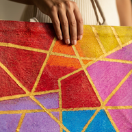 Handi Made Handpainted Multicolor Beach Set – Bag & Hat