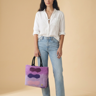 J circle Mauve Wet-Felted Bag