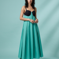 Tendresse Boutique Green & Black Backless Dress