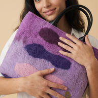J circle Mauve Wet-Felted Bag