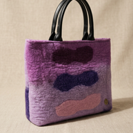 J circle Mauve Wet-Felted Bag
