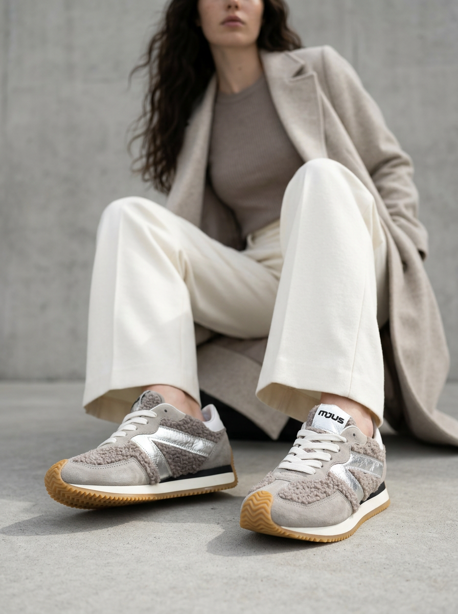 KOAN MJUS Retro-Chic Suede Trainer