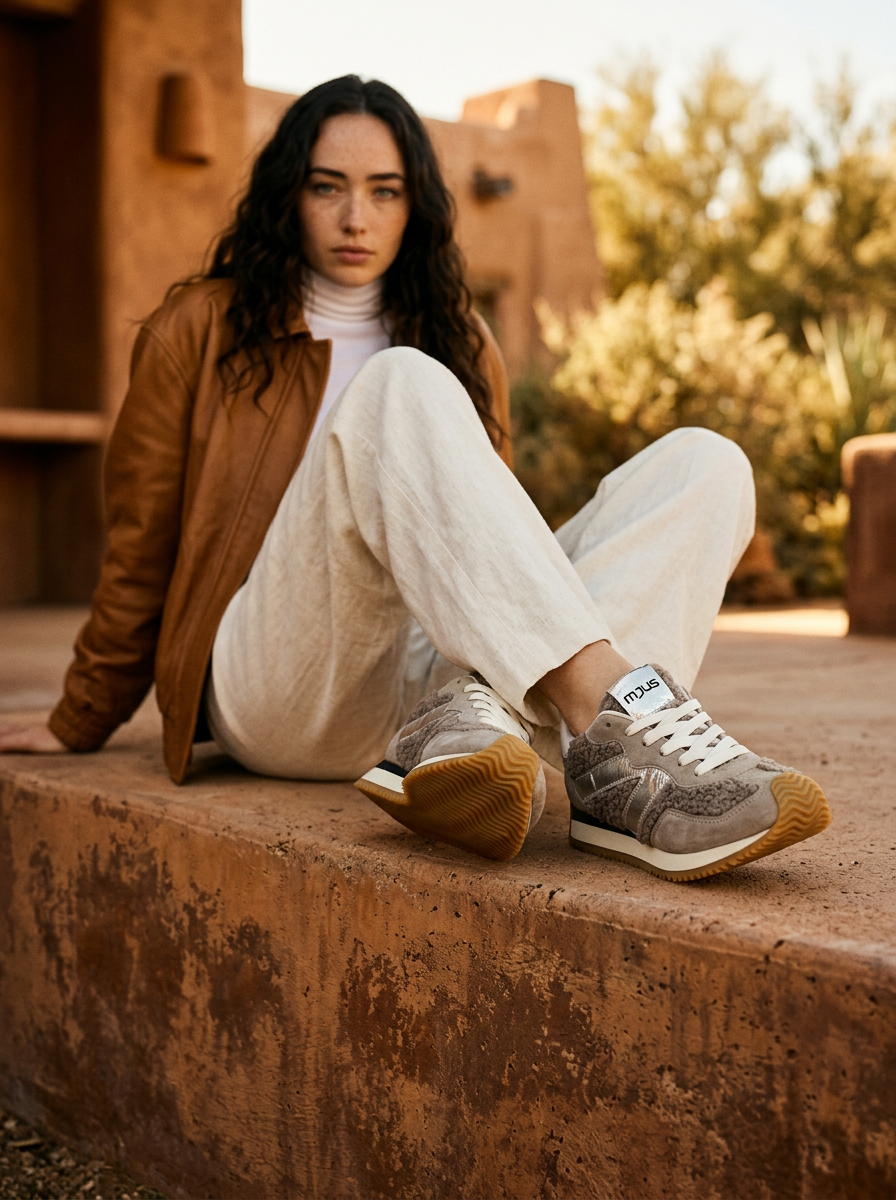 KOAN MJUS Retro-Chic Suede Trainer