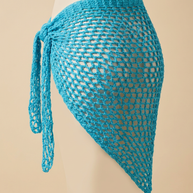 Hush and Stitch Ocean Blue Mesh Cover-Up Wrap