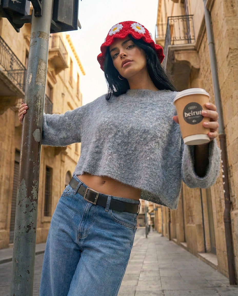 Hush and Stitch Dark Pink Daisy Bucket Hat