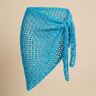 Hush and Stitch Ocean Blue Mesh Cover-Up Wrap