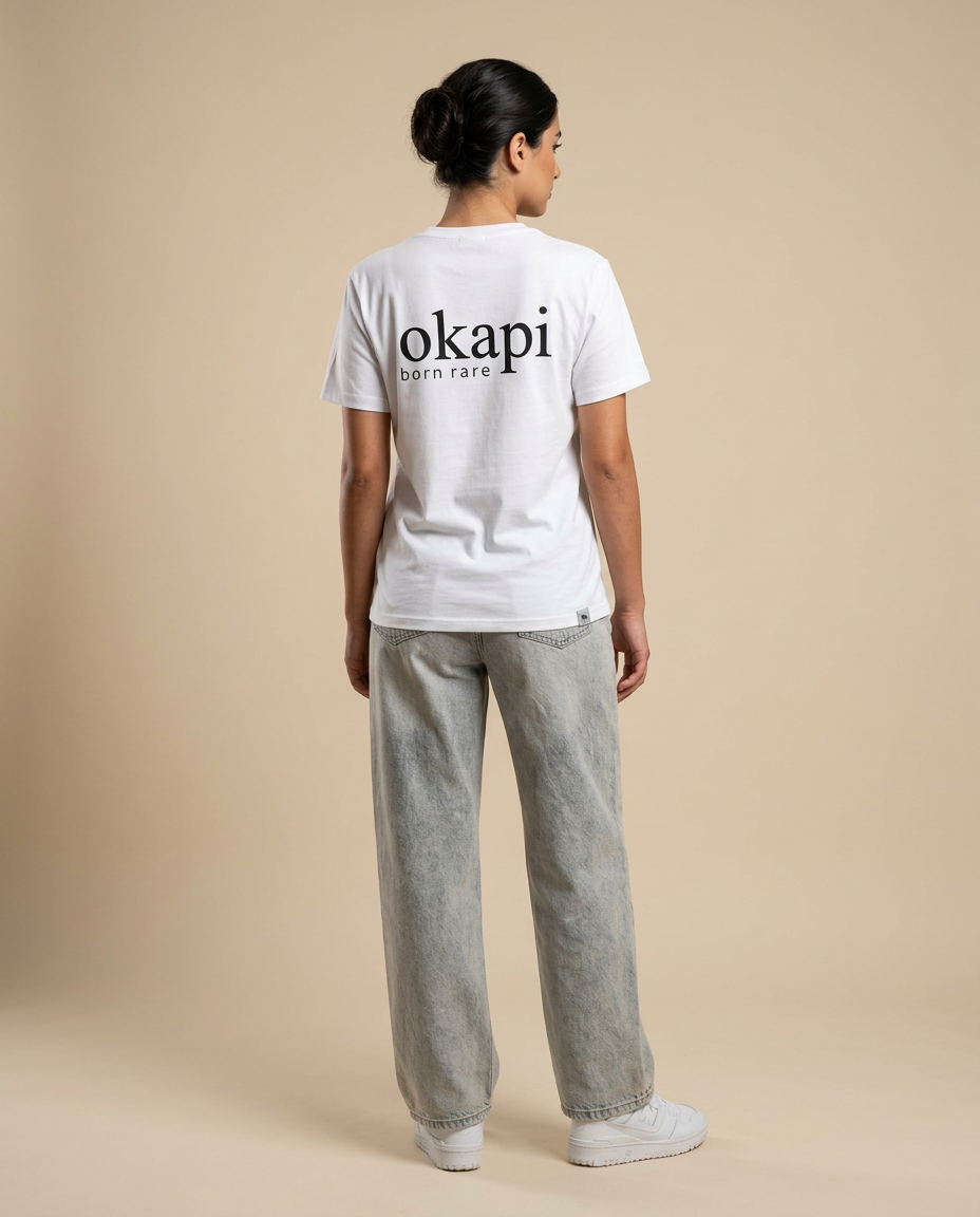 Okapi White Born Rare T-Shirt