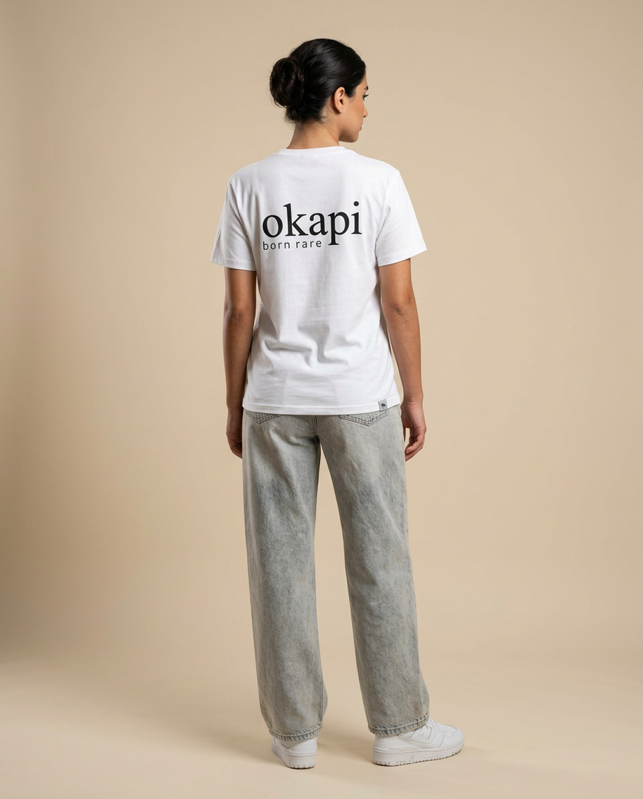 Okapi White Born Rare T-Shirt