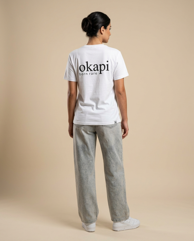 Okapi White Born Rare T-Shirt