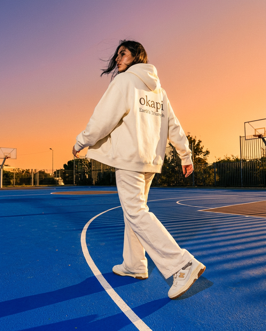 Okapi White Canopy Hoodie