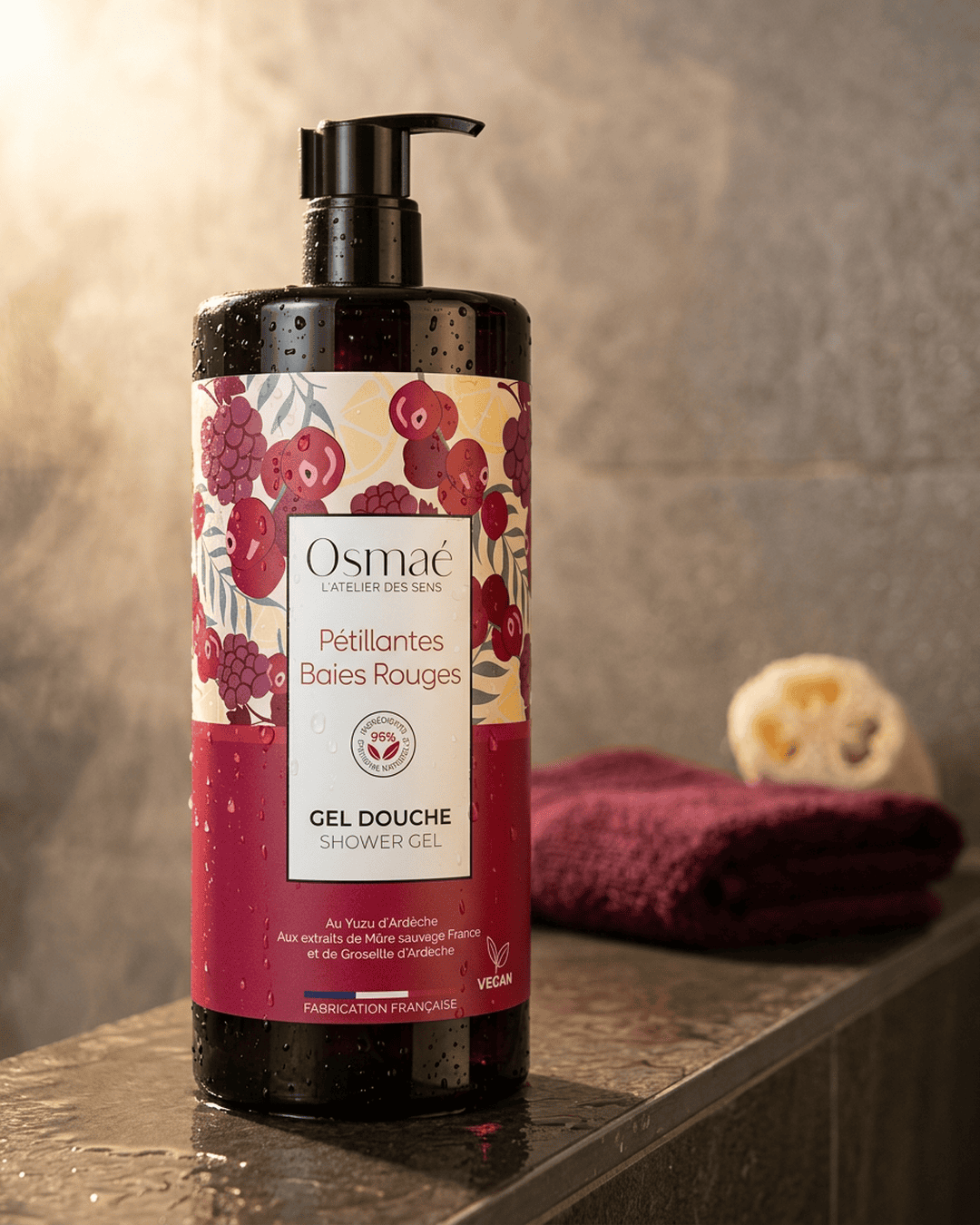Osmaé Pétillantes Baies Rouges Shower Gel