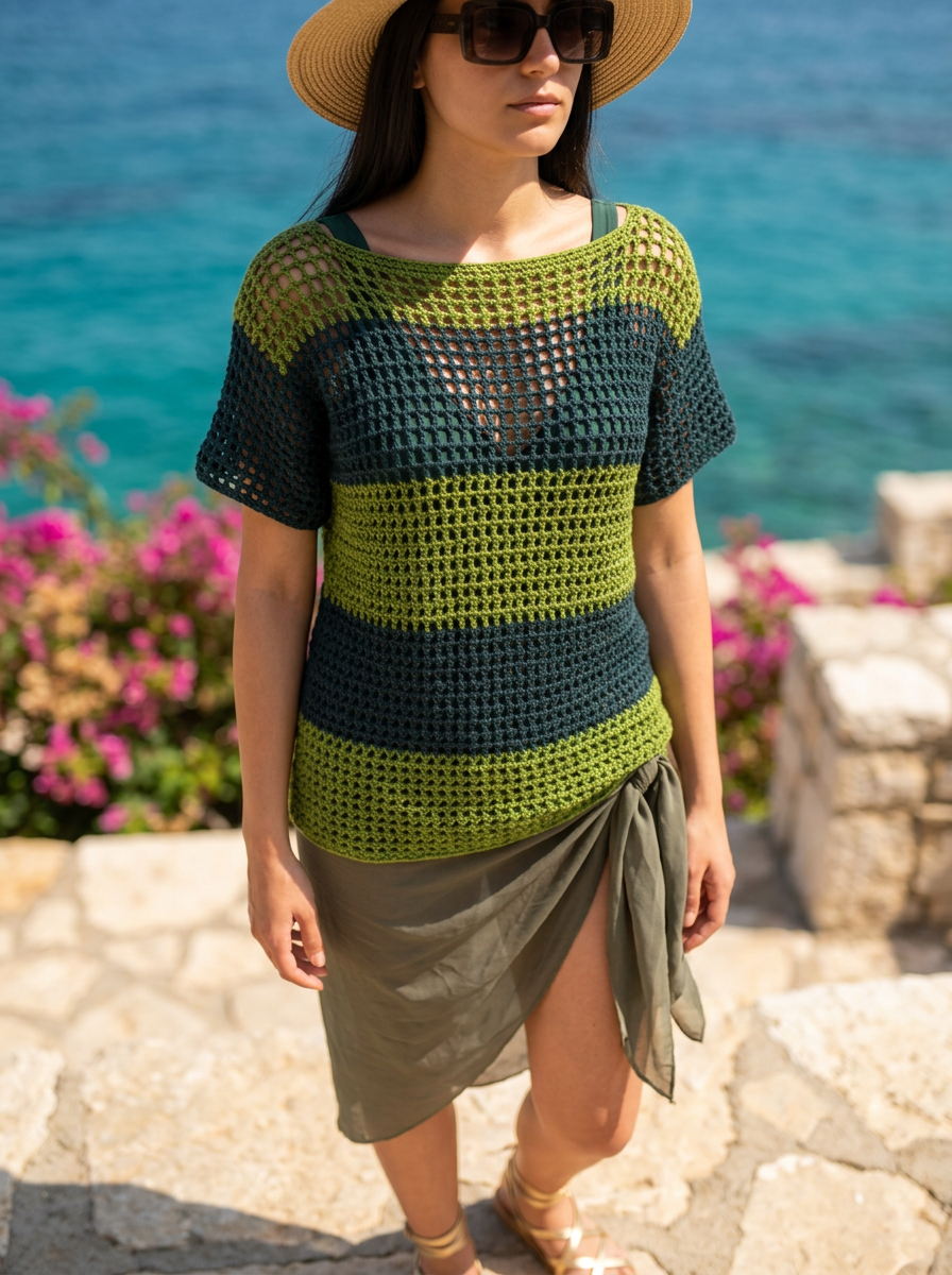 Route Raiment Jade Mesh Top - Medium