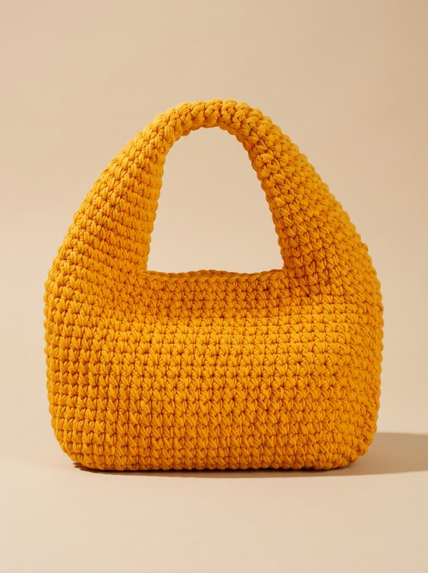 Hush and Stitch Yellow Small Donut Bag