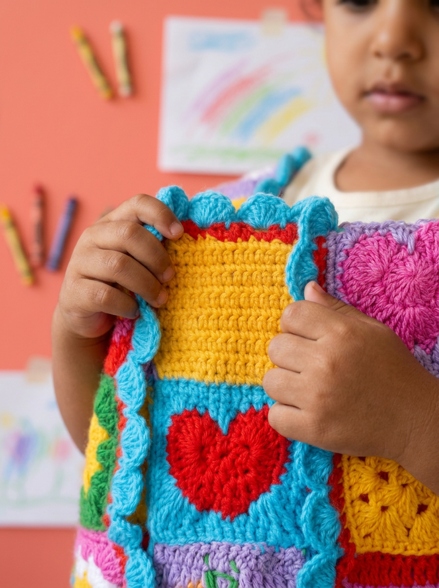 Hush and Stitch Toddler Colorful Patchwork Vest