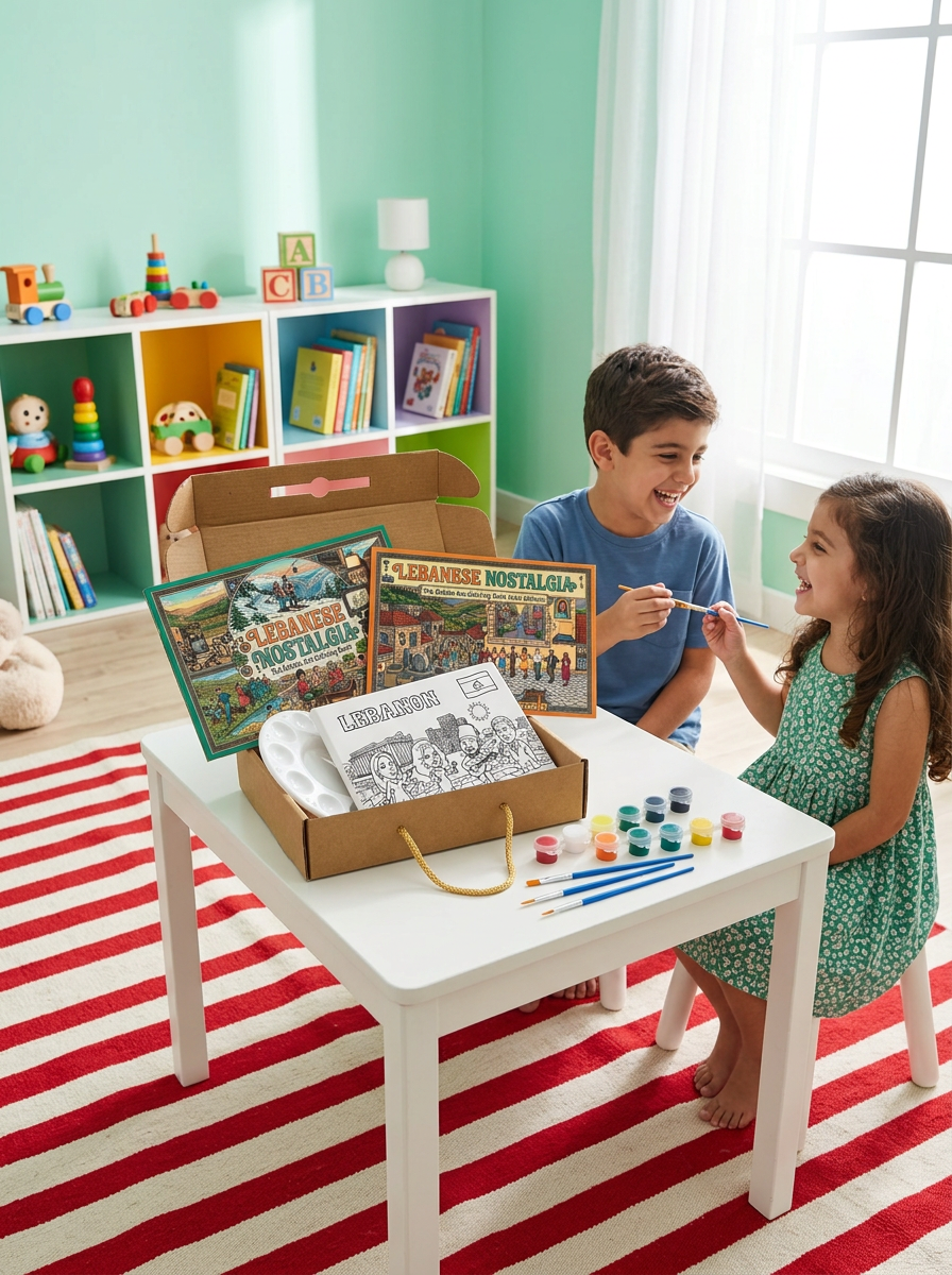 Kids Zone Lebanese Nostalgia: The Golden Era Coloring Experience - Box Set
