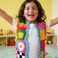 Hush and Stitch Toddler Colorful Patchwork Vest