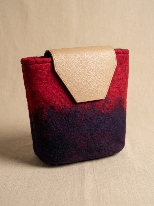 J circle Cerelia Wet-Felted Backpack