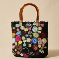 J circle Multi Circle Wet-Felted Bag