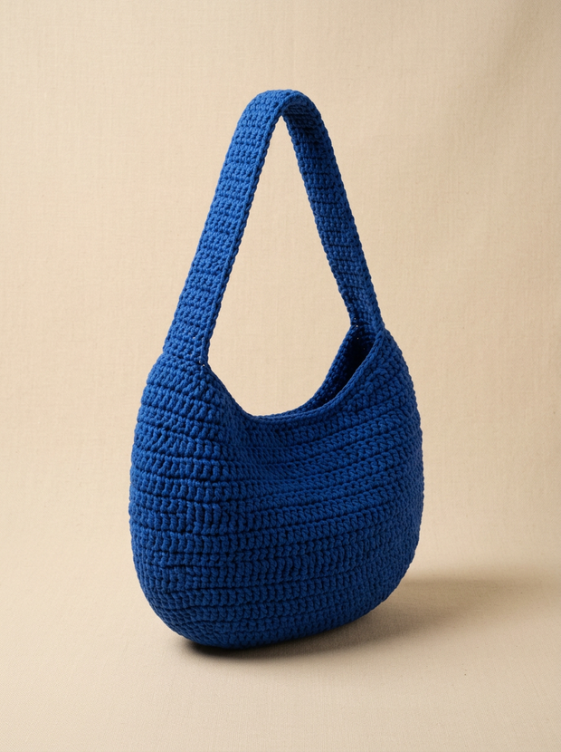 Hush and Stitch Blue Medium Donut Bag