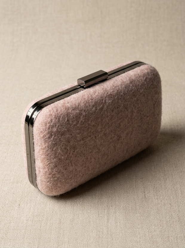 J circle Baby Rose Wet-Felted Clutch