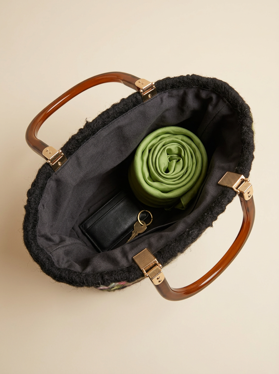 J circle Multi Circle Wet-Felted Bag