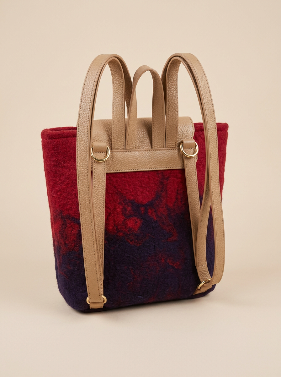 J circle Cerelia Wet-Felted Backpack