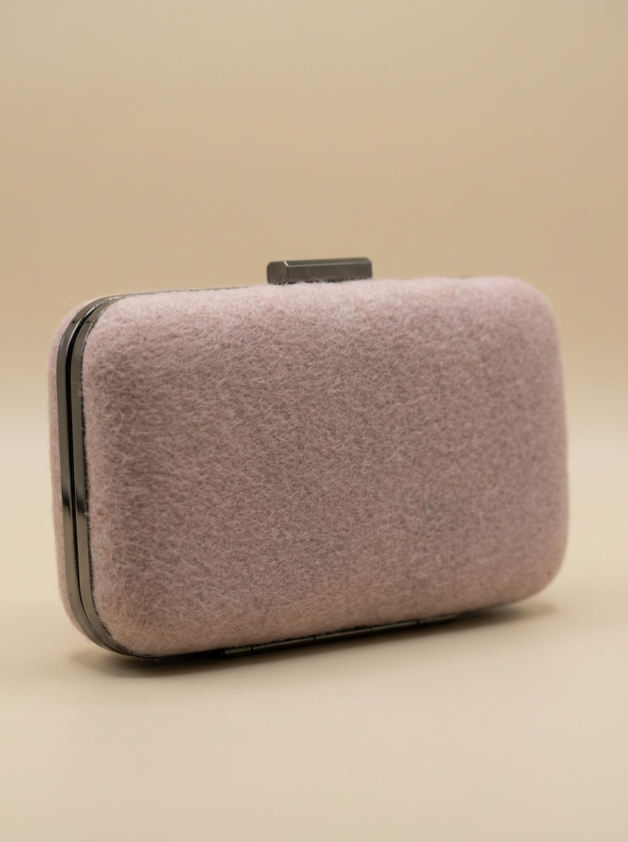 J circle Baby Rose Wet-Felted Clutch