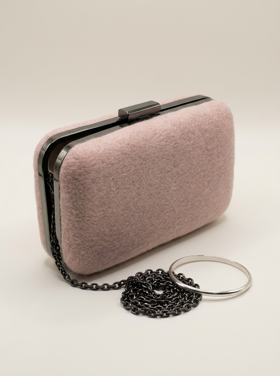 J circle Baby Rose Wet-Felted Clutch