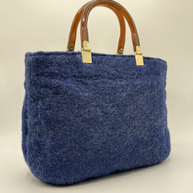 J circle Blue Marine Wet-Felted Bag