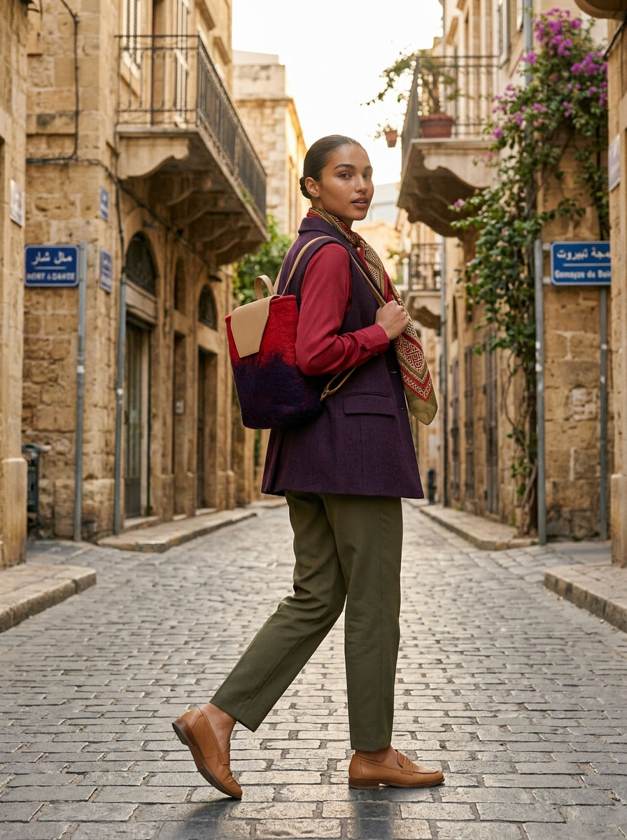 J circle Cerelia Wet-Felted Backpack