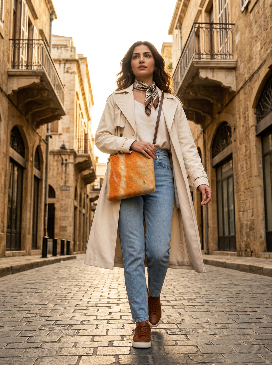 J circle Eloria Wet-Felted Bag