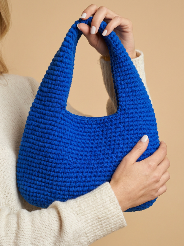 Hush and Stitch Blue Medium Donut Bag