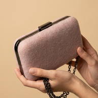 J circle Baby Rose Wet-Felted Clutch