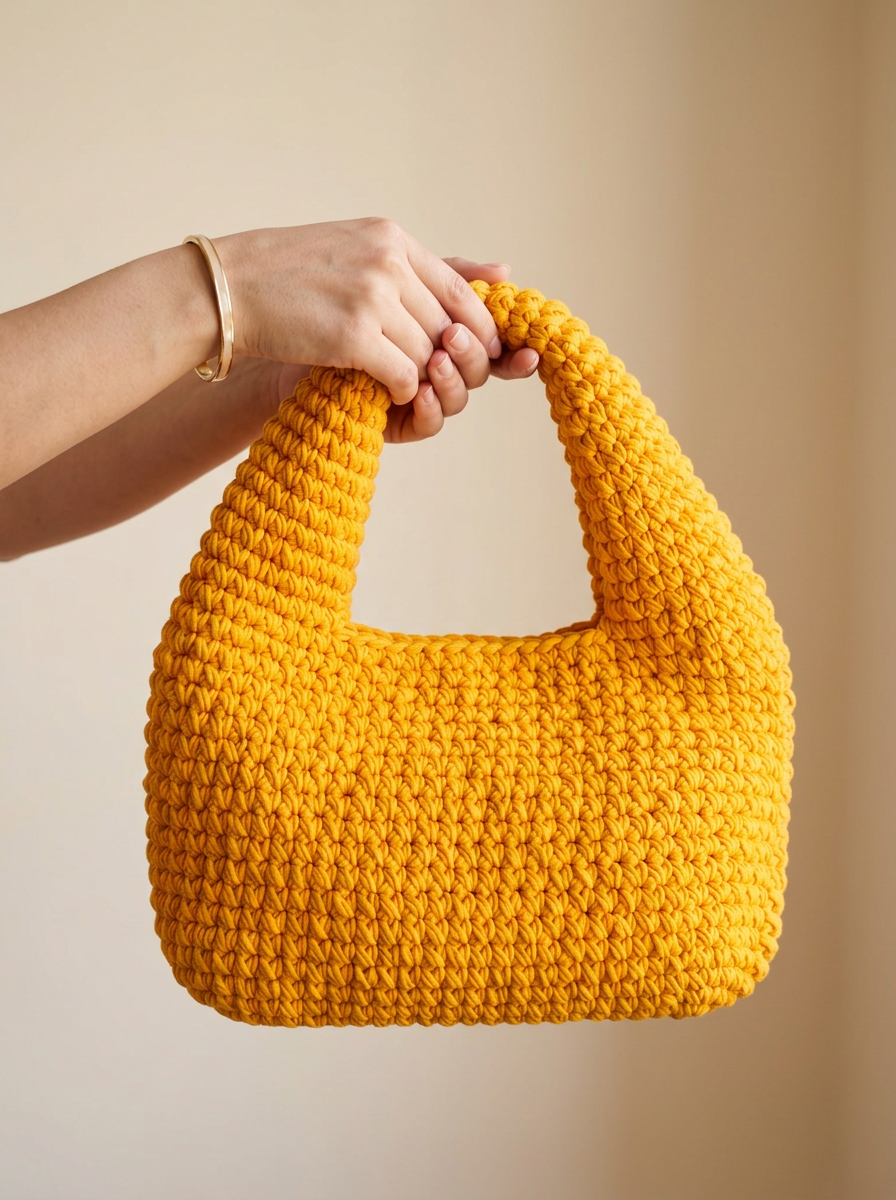 Hush and Stitch Yellow Small Donut Bag