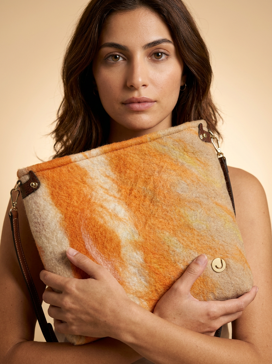 J circle Eloria Wet-Felted Bag
