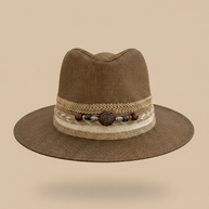 By Rita Raphael Brown Boho Straw Hat